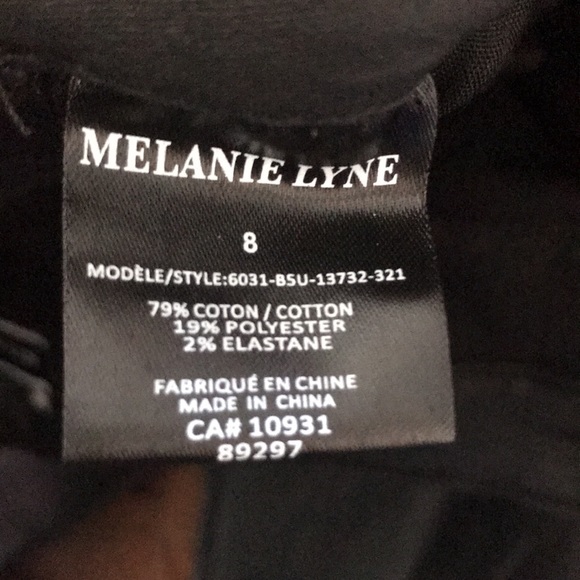 Melanie Lyne Coated black skinny pants NWT size 8 - Picture 5 of 7